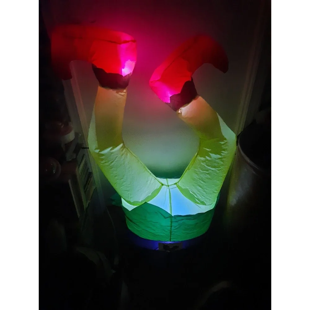 Holiday Time Christmas Inflatable Elf Legs, 3.5' Lights Up